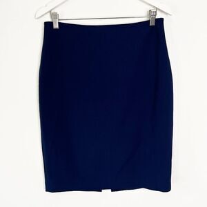 St. John Navy Blue Knee Length Skirt